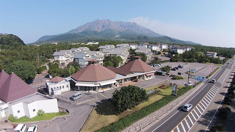 桜島のドローン撮影画像